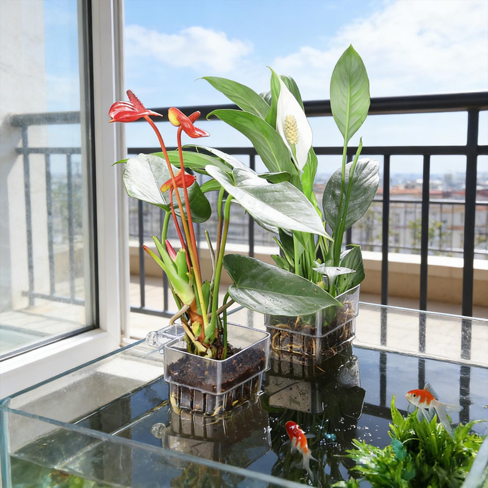 Aquarium Plant Basket Transpar - огляд і ціна Aquarium Plant Holder