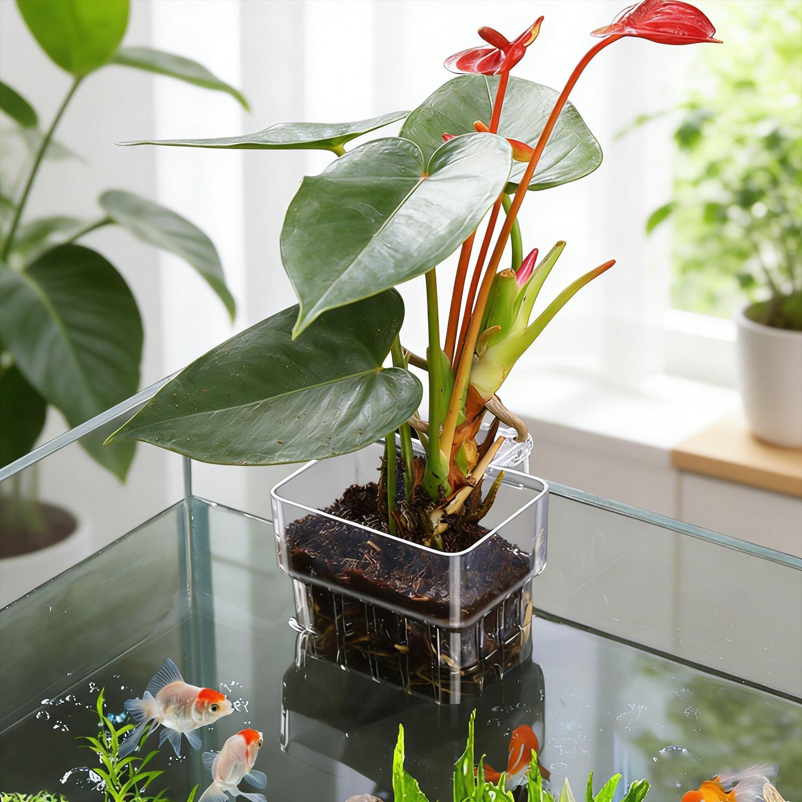 Aquarium Plant Basket Transpar - огляд і ціна Aquarium Plant Holder