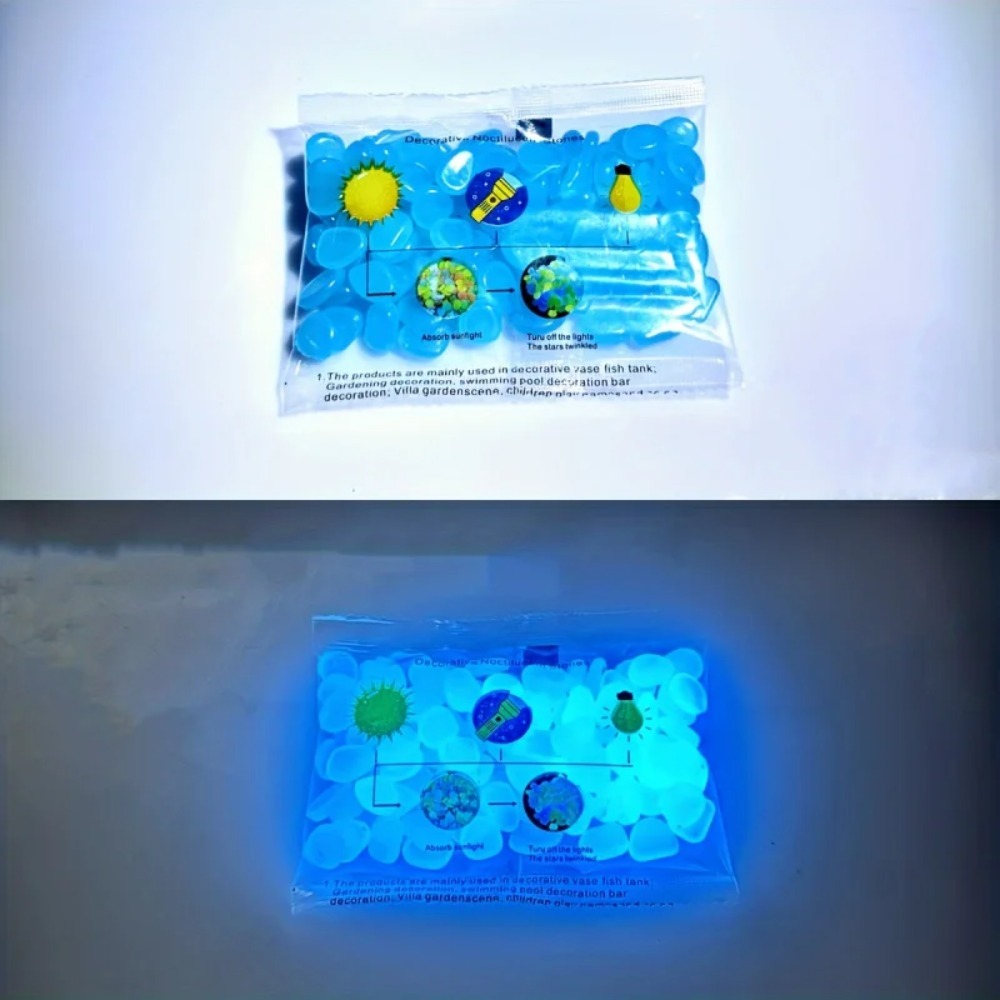 100pcs Glow In The Dark Pebble - огляд і ціна Plant Aquarium Pot