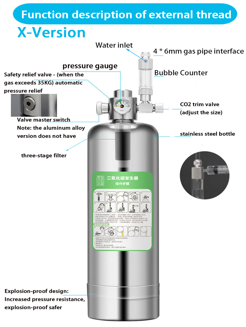 5L Aquarium CO2 Generator CO2  - огляд і ціна Aquarium Liquid Carbon